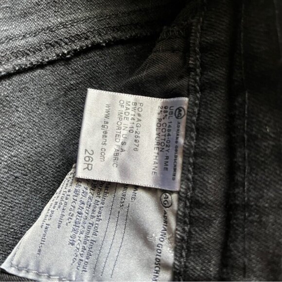 AG Adriano Goldschmied Black Beau Slouchy Distressed Skinny Women's Jeans Sz 26R - Picture 9 of 14